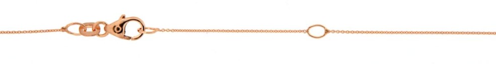 Collier mit Zwischenöse Anker rund Kettenbreite 0.8mm
