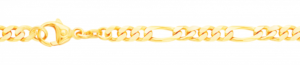 Armband Figaro diamantiert Kettenbreite 4.3mm