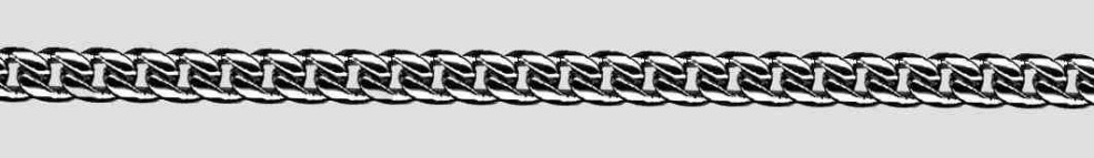Collier Panzer oval diamantiert Kettenbreite 4.6mm