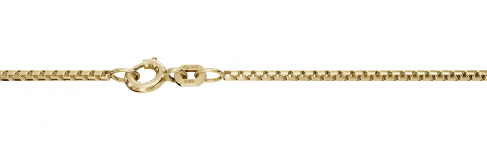 Necklace Round box chain chain width 1.5mm