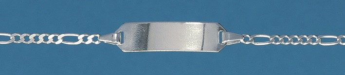 Id-Bracelet Figaro diamond cut chain width 1.9mm