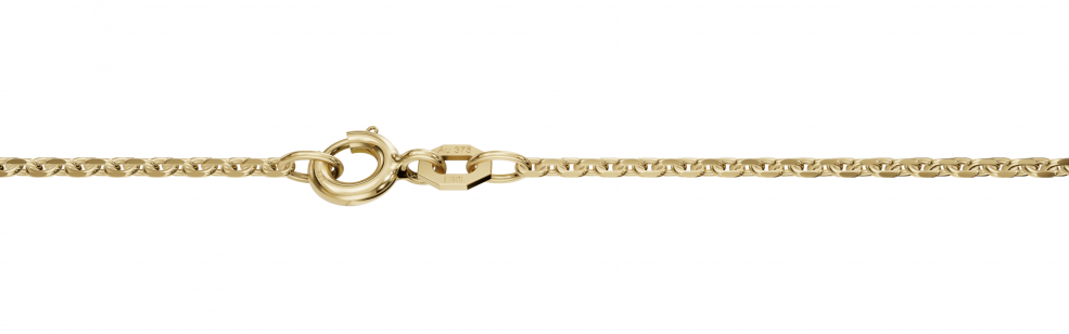 Necklace Anchor diamond cut chain width 1.7mm
