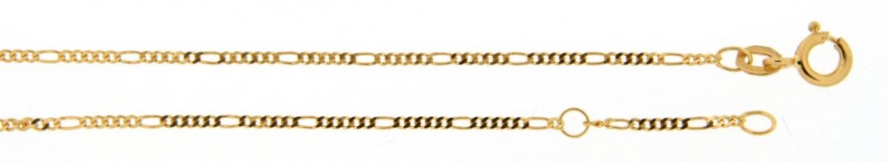 Ankle chain Figaro diamond cut chain width 1.5mm