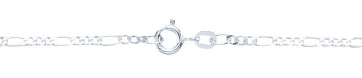 Collier Figaro diamantiert Kettenbreite 2.2mm