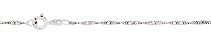 Necklace Singapore chain width 1.4mm