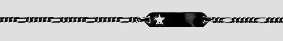 Id-Bracelet Figaro diamond cut chain width 1.9mm
