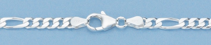 Armband Figaro diamantiert Kettenbreite 4.3mm