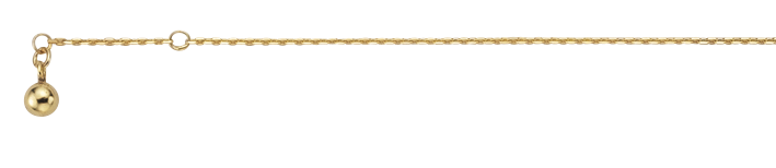 Ankle chain Anchor diamond cut chain width 1.3mm