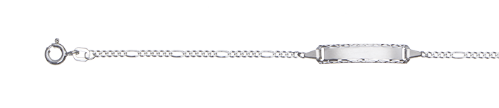 Id-Armband Figaro diamantiert Kettenbreite 1.9mm