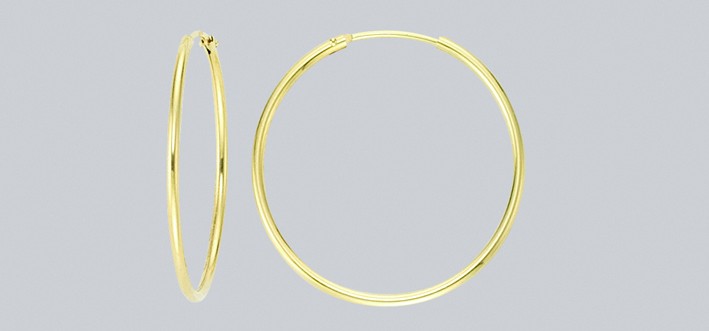 Earring ear hoops 1,5 mm