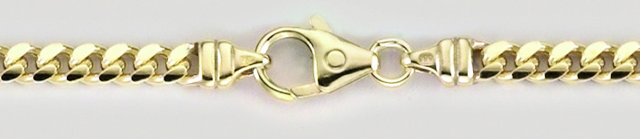 Collier Panzer oval diamantiert Kettenbreite 4mm