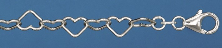 Collier Herz-Kette Kettenbreite 6.2mm
