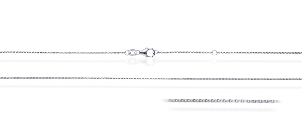 Collier mit Zwischenöse Anker flach Kettenbreite 1.2mm