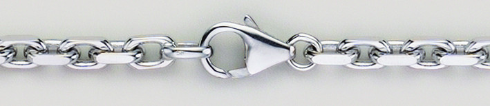 Bracelet Anchor diamond cut chain width 4mm