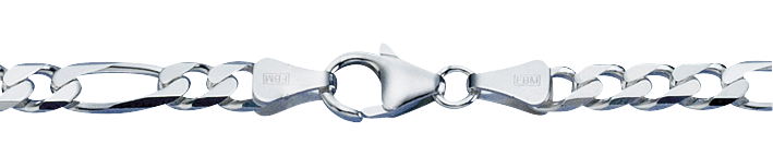 Armband Figaro diamantiert Kettenbreite 5.7mm