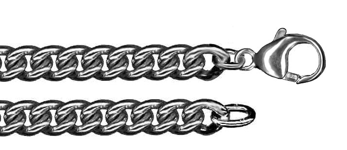 Necklace Curb chain round chain width 6.9mm