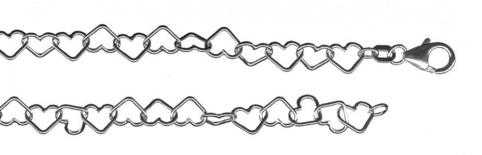 Bracelet Heart-chain chain width 6.2mm
