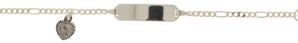 Id-Armband Figaro diamantiert Kettenbreite 1.9mm