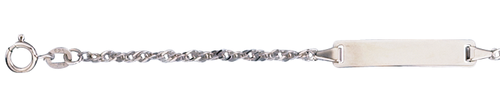 Id-Bracelet Singapore chain width 2.4mm