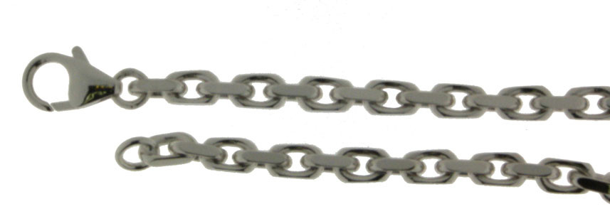 Bracelet Anchor diamond cut chain width 4mm