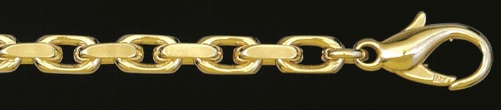 Bracelet Anchor diamond cut chain width 4.5mm