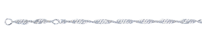 Fusskette Singapur Kettenbreite 2.4mm