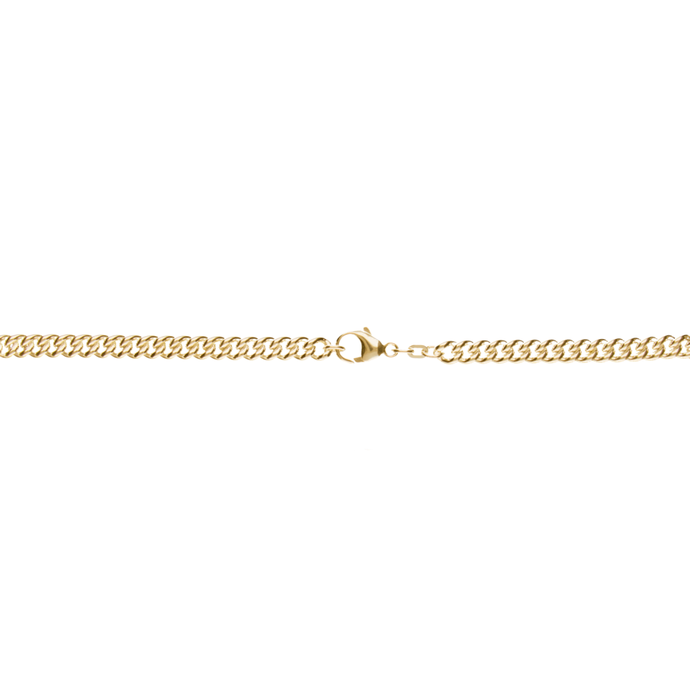Bracelet Curb chain round chain width 6.5mm