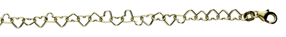 Armband Herz-Kette Kettenbreite 4.4mm