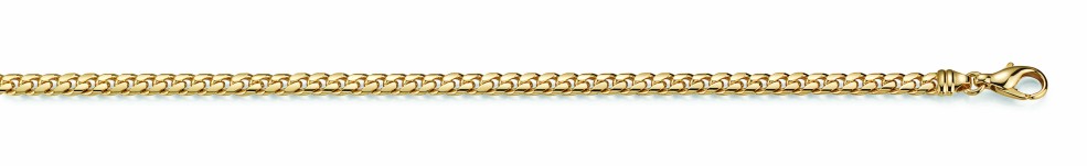 Necklace Curb chain oval diamond cut chain width 5.3mm