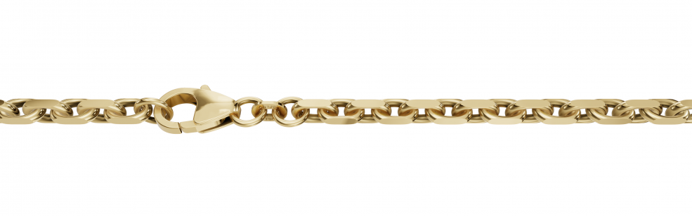 Necklace Anchor diamond cut chain width 3mm