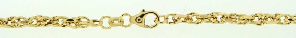 Bracelet Double curb chain hollow chain width 3mm