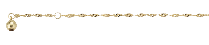 Fusskette Singapur Kettenbreite 1.4mm