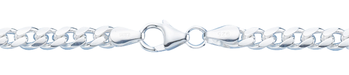Armband Panzer oval diamantiert Kettenbreite 4.6mm