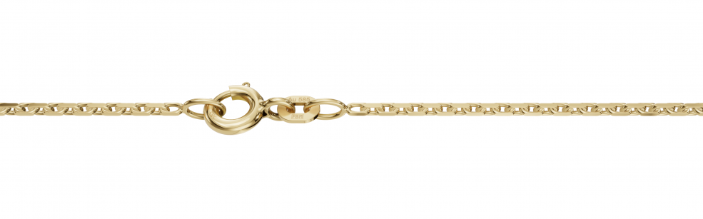 Necklace Anchor diamond cut chain width 1.3mm