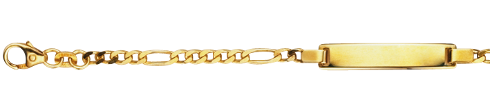 Id-Armband Figaro diamantiert Kettenbreite 2.9mm