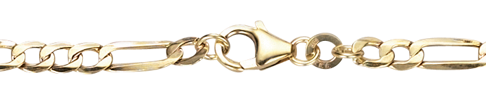 Bracelet Figaro hollow chain width 4.1mm