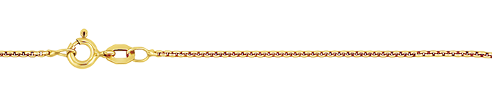 Necklace Round box chain chain width 1.2mm