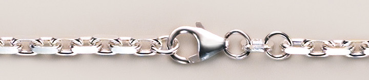 Necklace Anchor diamond cut chain width 3mm