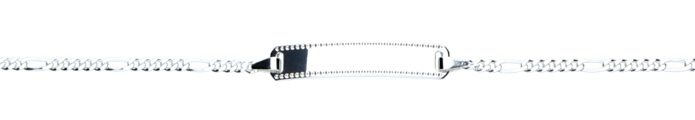 Id-Armband Figaro diamantiert Kettenbreite 1.9mm