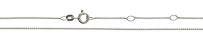 Collier mit Zwischenöse Zopf Kettenbreite 0.9mm