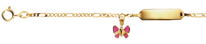 Id-Bracelet Figaro diamond cut chain width 1.9mm
