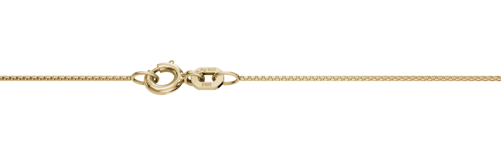 Necklace Round box chain chain width 0.8mm