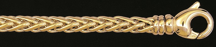 Necklace Wheat chain hollow chain width 4.5mm