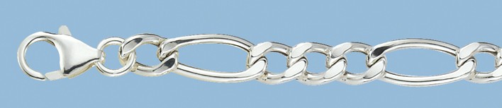 Collier Figaro hohl Kettenbreite 6.3mm