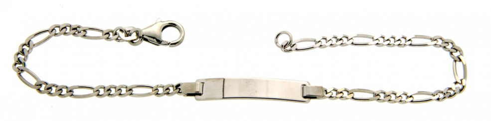 Id-Armband Figaro diamantiert Kettenbreite 2.8mm