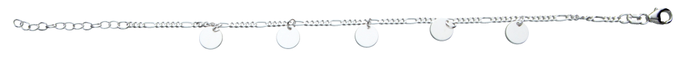 Bracelet Figaro diamond cut