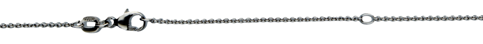 Collier mit Zwischenöse Anker rund Kettenbreite 1.1mm