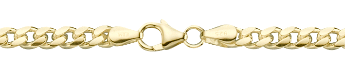 Collier Panzer oval diamantiert Kettenbreite 4.6mm