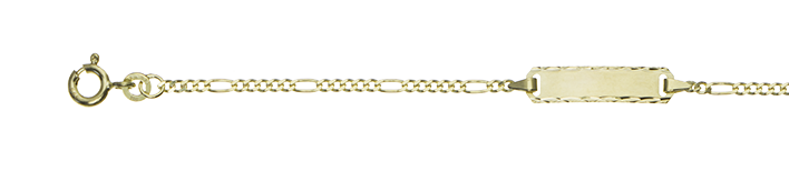 Id-Armband Figaro diamantiert Kettenbreite 1.9mm