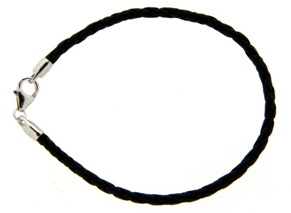 Armband Rinderleder schwarz